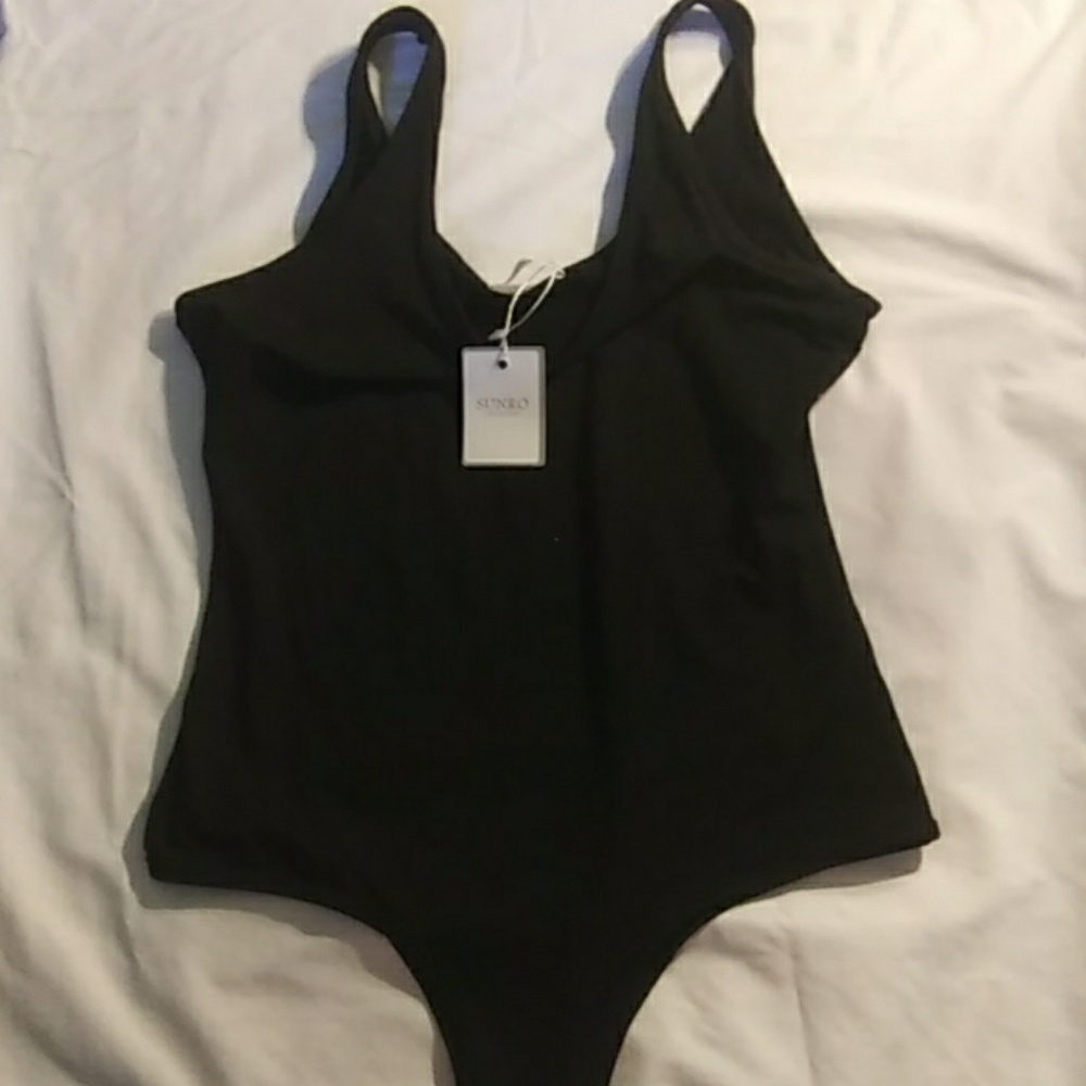 Sunro Black Snap Front Body Suit